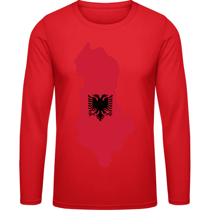 Albania Map Flag Shirt met lange mouwen contain pic