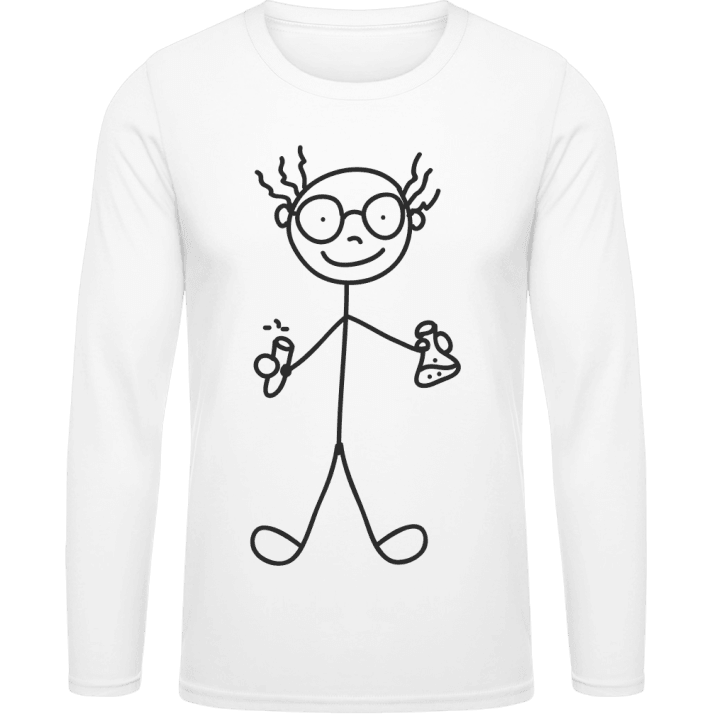 Funny Chemist Character T-shirt à manches longues contain pic