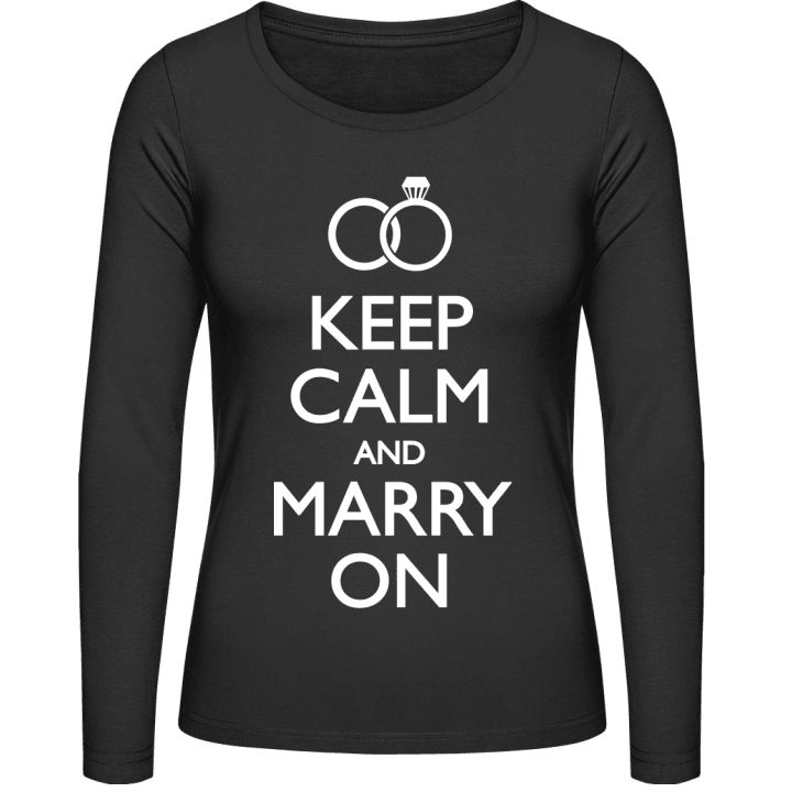 Keep Calm and Marry On Camisa de manga larga para mujer contain pic