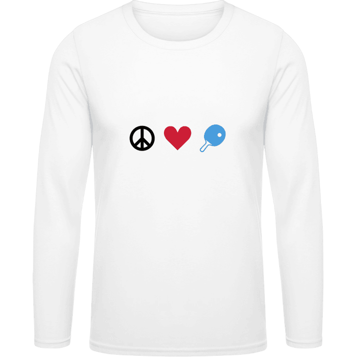 Peace Love Ping Pong T-shirt à manches longues contain pic