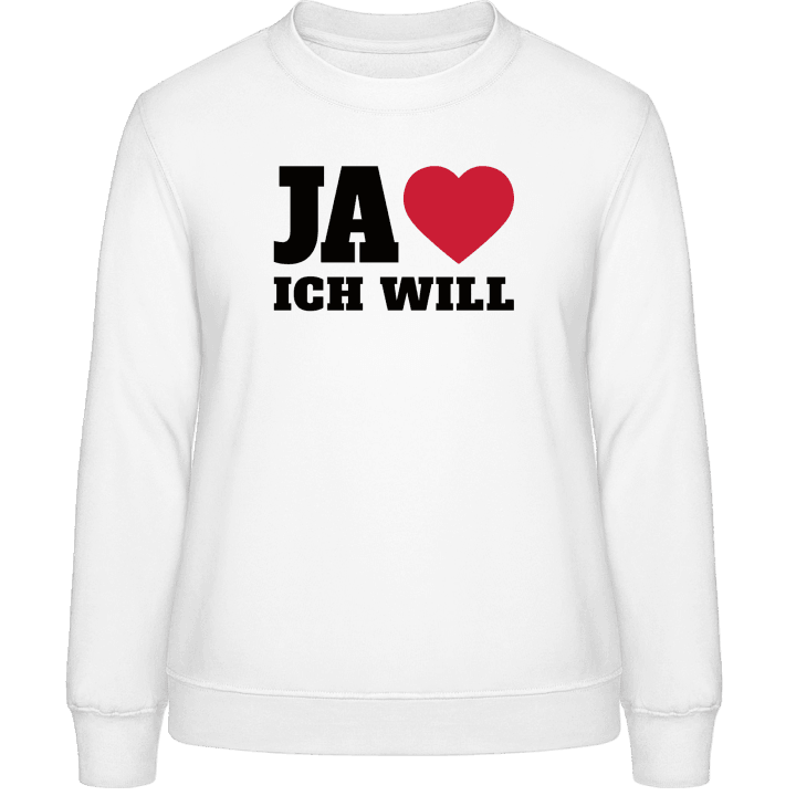 Ja Ich will Sweatshirt för kvinnor contain pic