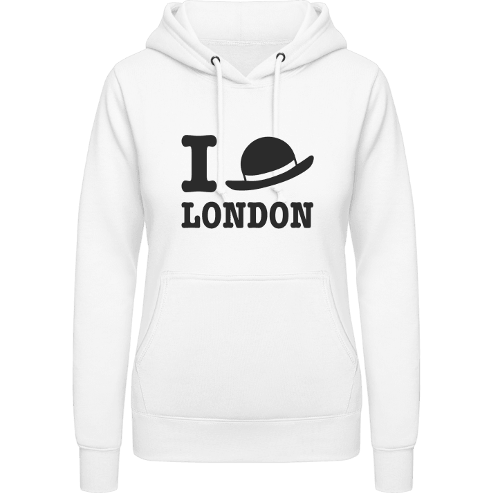I Love London Bowler Hat Women Hoodie contain pic