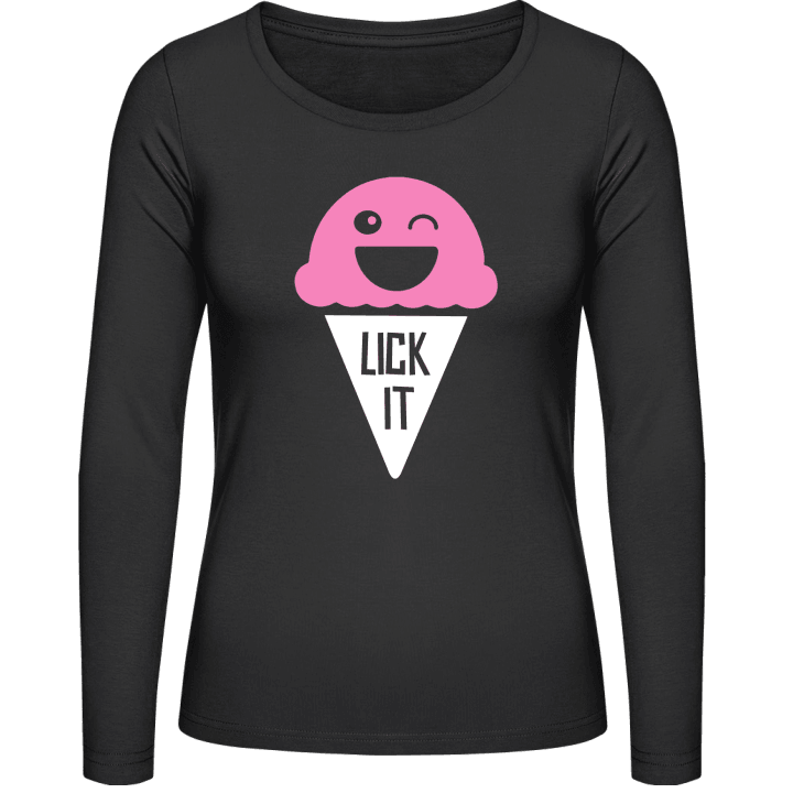 Lick It Ice Cream Langermet skjorte for kvinner contain pic