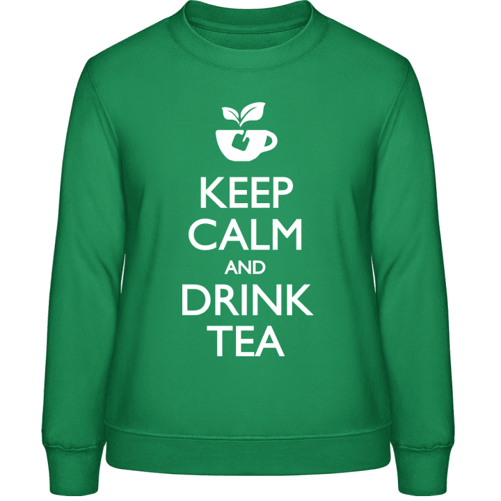 Keep calm and drink Tea Sweatshirt för kvinnor contain pic