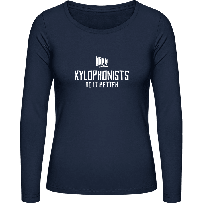 Xylophonists Do It Better Langermet skjorte for kvinner contain pic