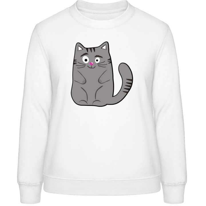 Cat Illustration Sweatshirt för kvinnor 0 image