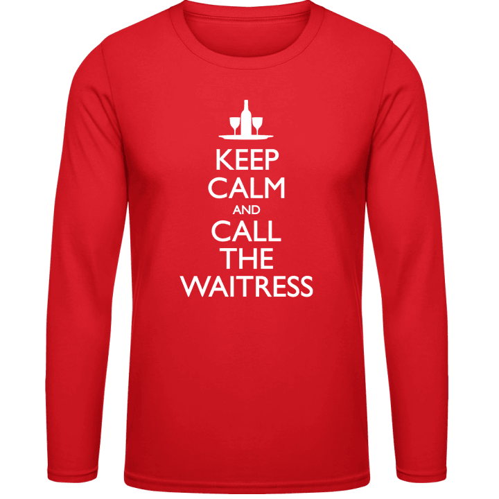 Keep Calm And Call The Waitress Langermet skjorte contain pic