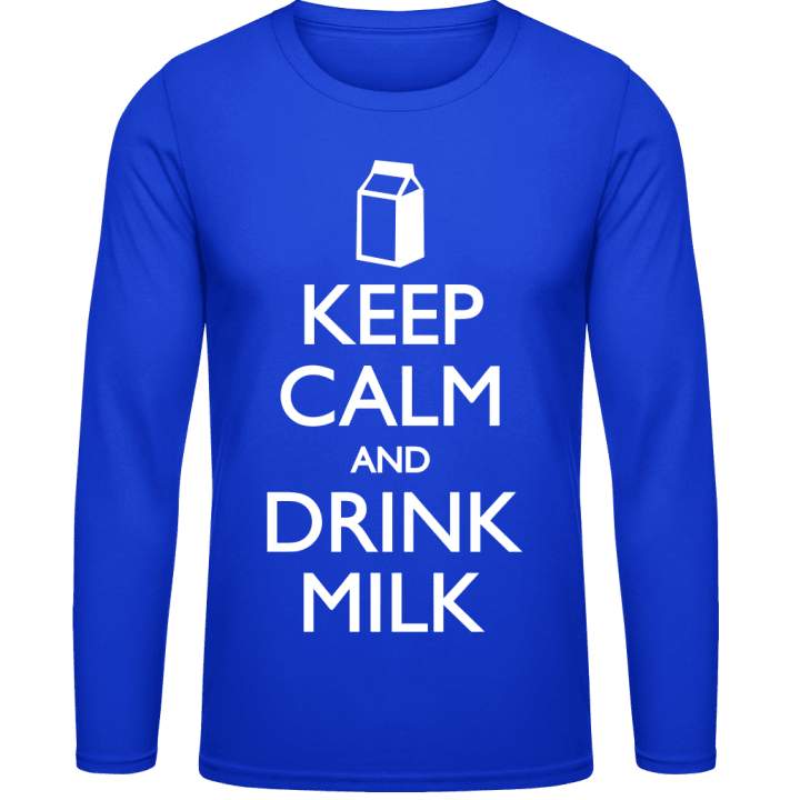 Keep Calm and drink Milk T-shirt à manches longues contain pic