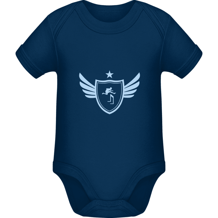 Hurdling Star Baby romper kostym contain pic