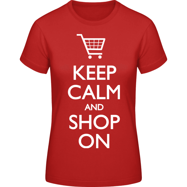 Keep Calm and Shop on T-shirt til kvinder 0 image