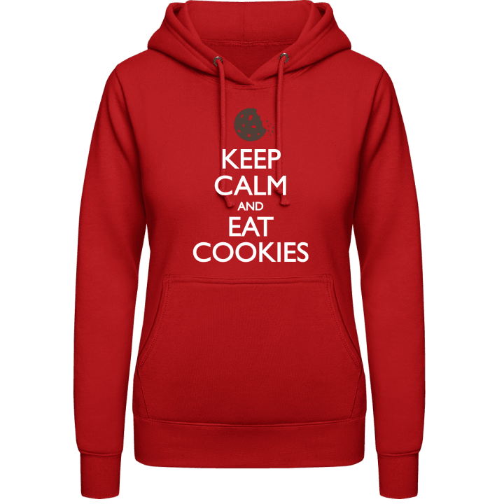 Keep Calm And Eat Cookies Hoodie för kvinnor contain pic
