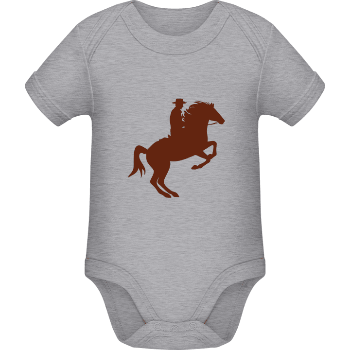 Cowboy Riding Wild Horse Baby Romper contain pic