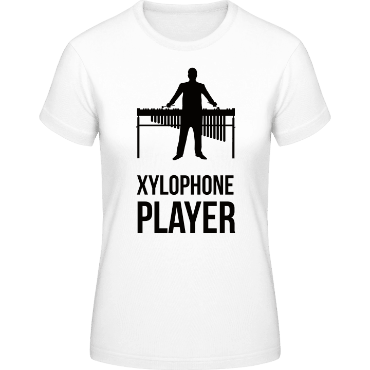 Xylophone Player Silhouette T-skjorte for kvinner contain pic
