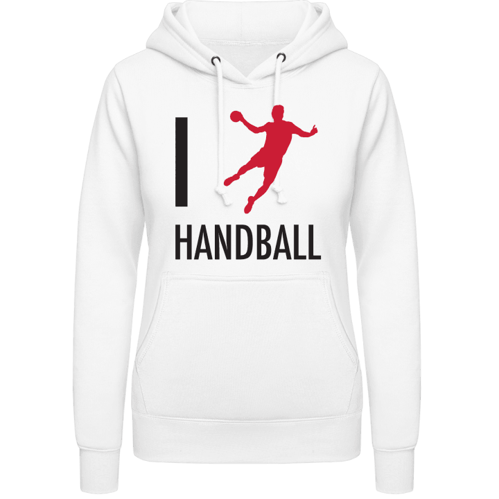 I Love Handball Frauen Kapuzenpulli contain pic