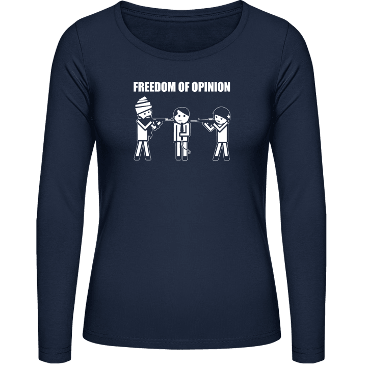 Freedom Of Opinion T-shirt à manches longues pour femmes contain pic