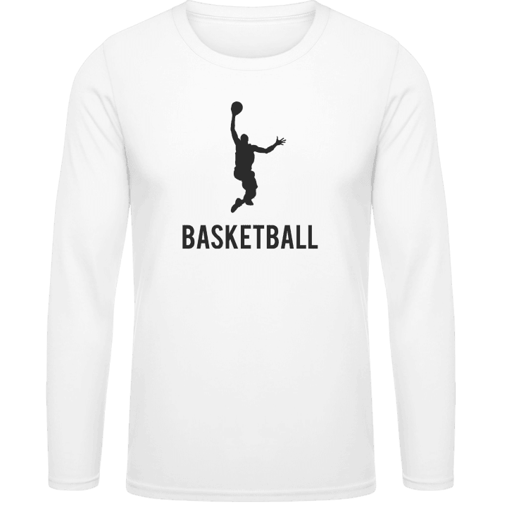 Basketball Dunk Silhouette Long Sleeve Shirt contain pic