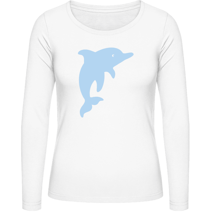 Dolphin Illustration Women long Sleeve Shirt 0 image