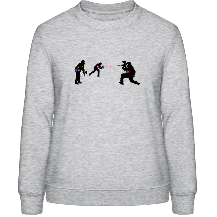 Paintball Fight Frauen Sweatshirt contain pic