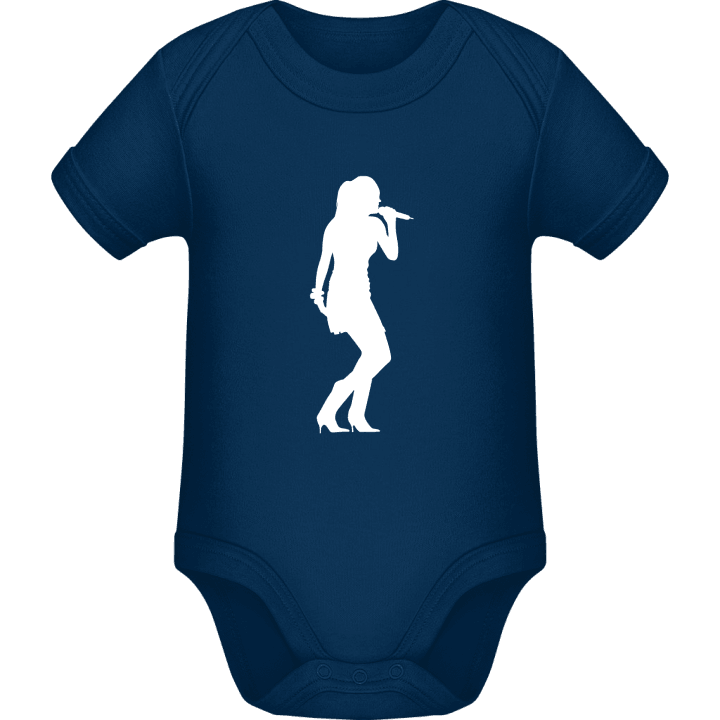 Singing Woman Silhouette Baby Strampler 0 image