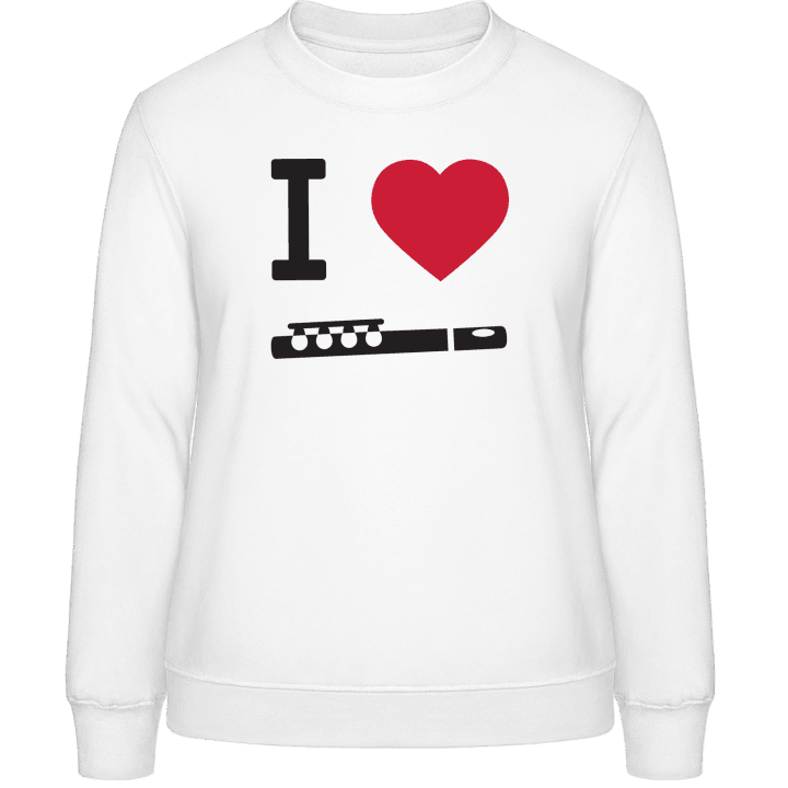 I Heart Flute Frauen Sweatshirt contain pic
