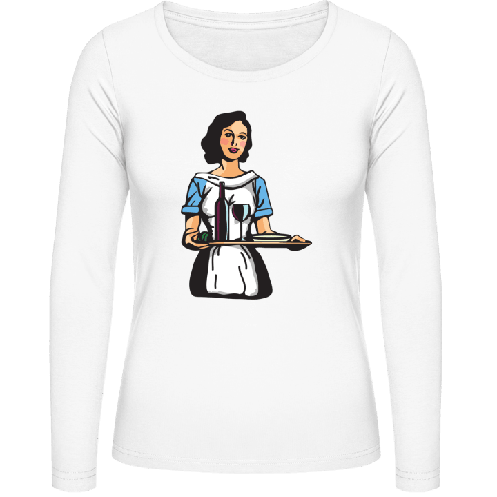 Waitress Design Frauen Langarmshirt contain pic