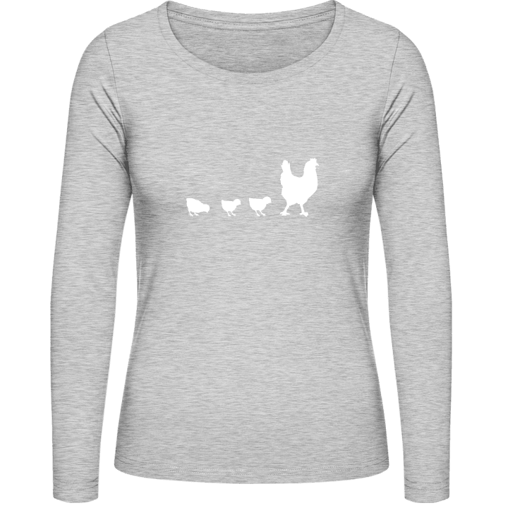 Hen With Chicken T-shirt à manches longues pour femmes 0 image
