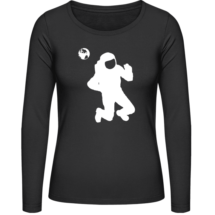Cosmonaut Silhouette Vrouwen Lange Mouw Shirt 0 image