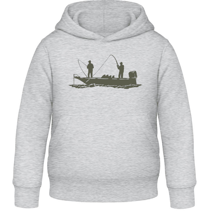 Fishing in a Boat Kids Hoodie contain pic