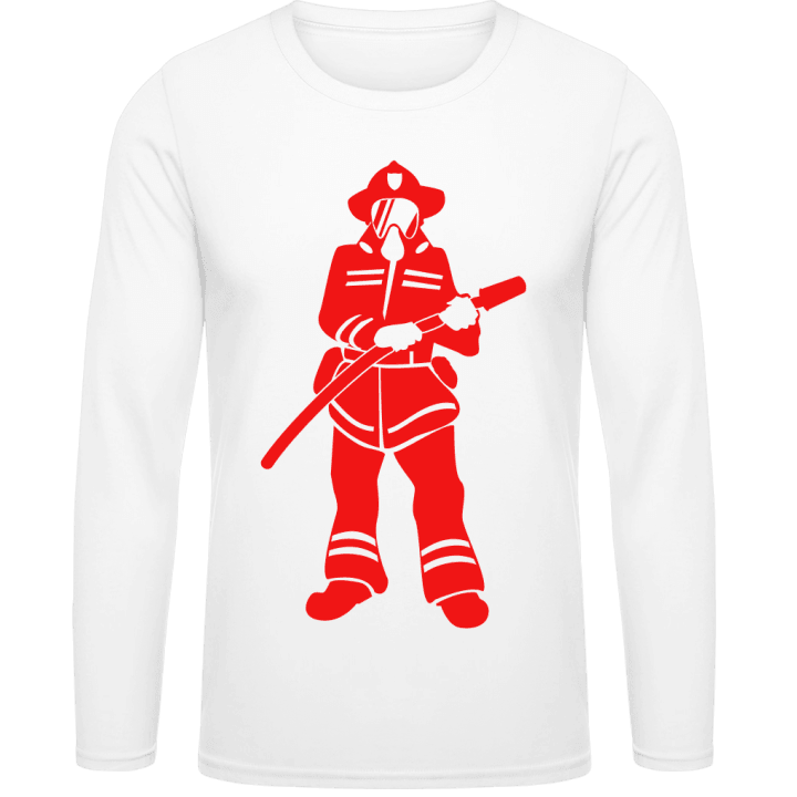 Firefighter positive Langarmshirt contain pic