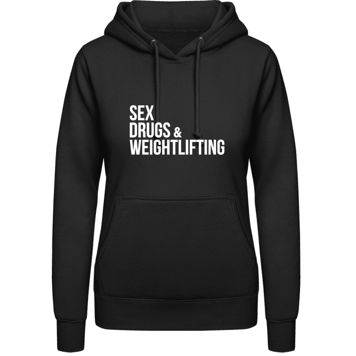 Sex Drugs Weightlifting Sweat à capuche pour femme contain pic