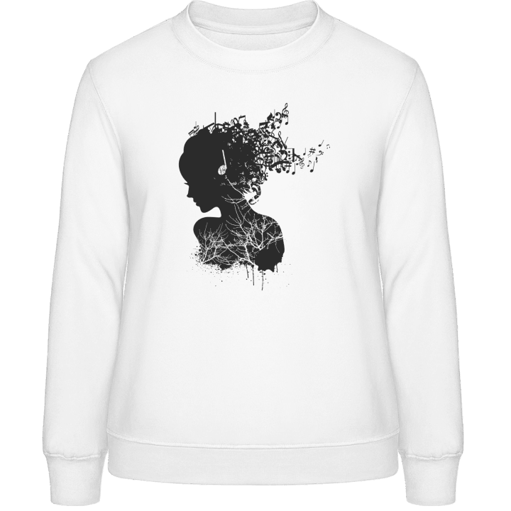Music Silhouette Vrouwen Sweatshirt contain pic