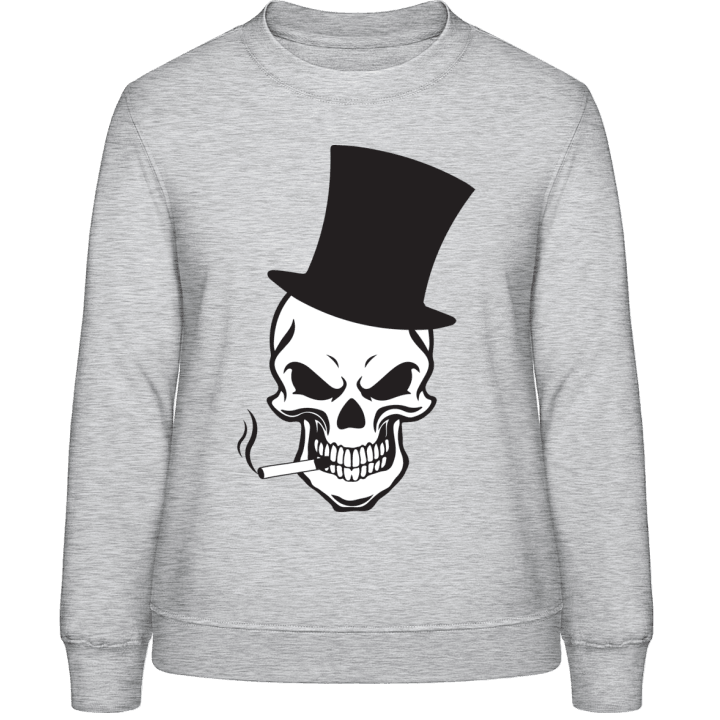 Smoking Skull Frauen Sweatshirt contain pic