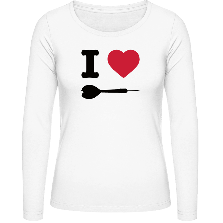 I Heart Darts Langermet skjorte for kvinner contain pic