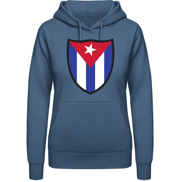 Cuba Flag Shield Hoodie för kvinnor contain pic