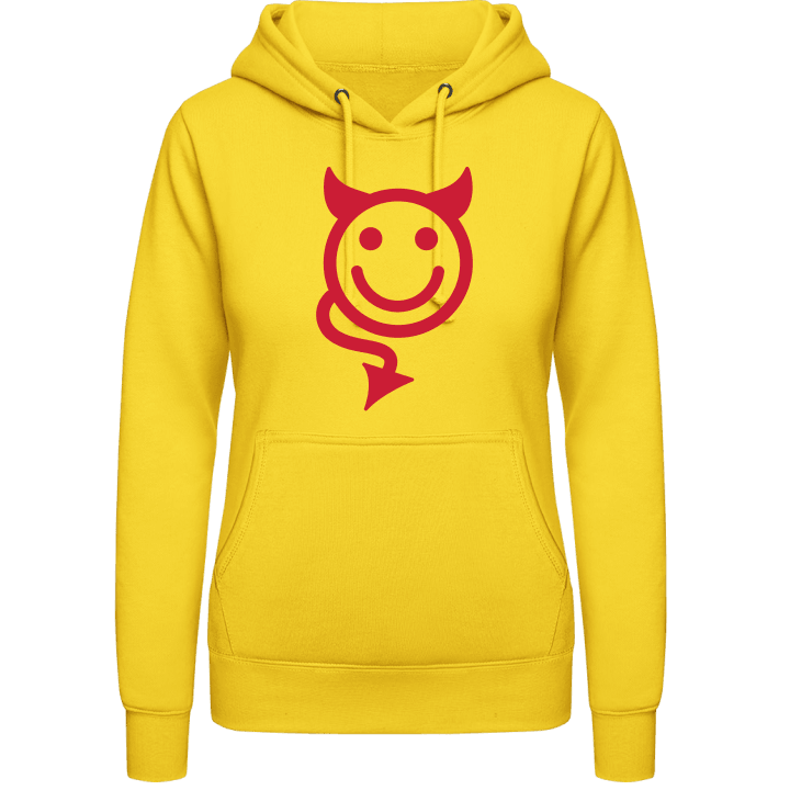 Devil Smiley Icon Sudadera con capucha para mujer contain pic