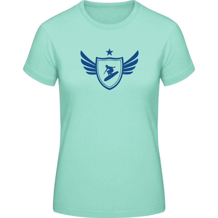 Surfer Star Wings T-skjorte for kvinner contain pic
