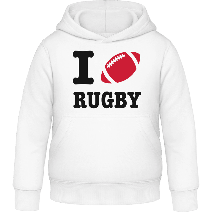 I Love Rugby Felpa con cappuccio per bambini contain pic