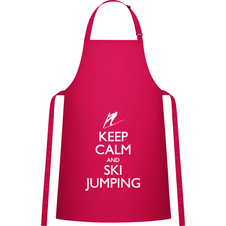 Keep Calm And Ski On Kitchen Apron contain pic
