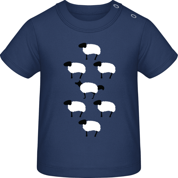 Wolf And Sheeps T-shirt för bebisar 0 image