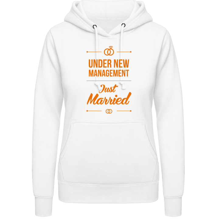 Just Married Under New Management Hoodie för kvinnor contain pic