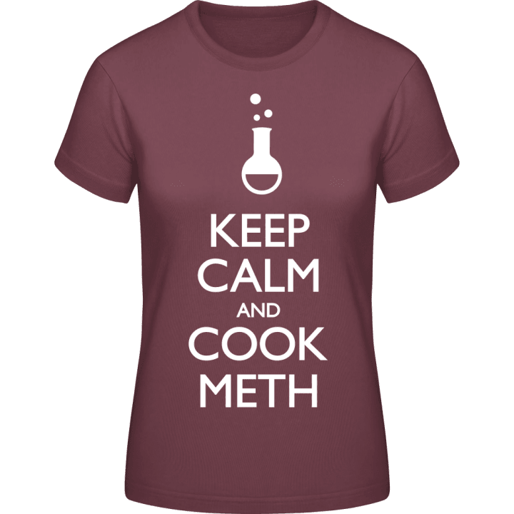 Keep Calm And Cook Meth T-shirt för kvinnor contain pic