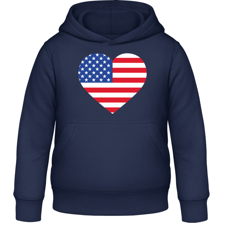 USA Heart Flag Felpa con cappuccio per bambini contain pic