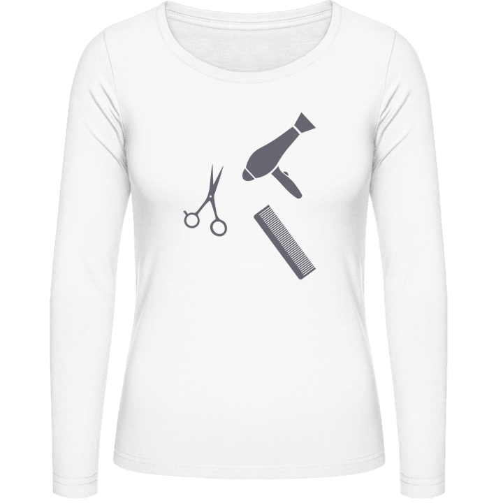Hairdresser Tools Langermet skjorte for kvinner contain pic