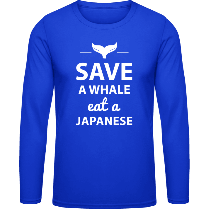Save A Whale Eat A Japanese Langermet skjorte contain pic