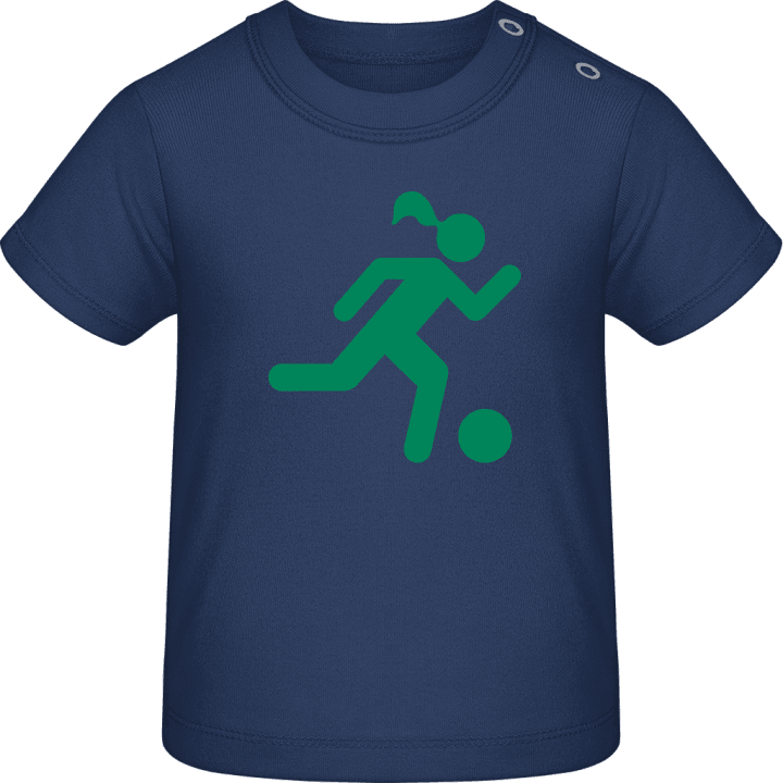 Soccer Player Woman Baby T-Shirt contain pic