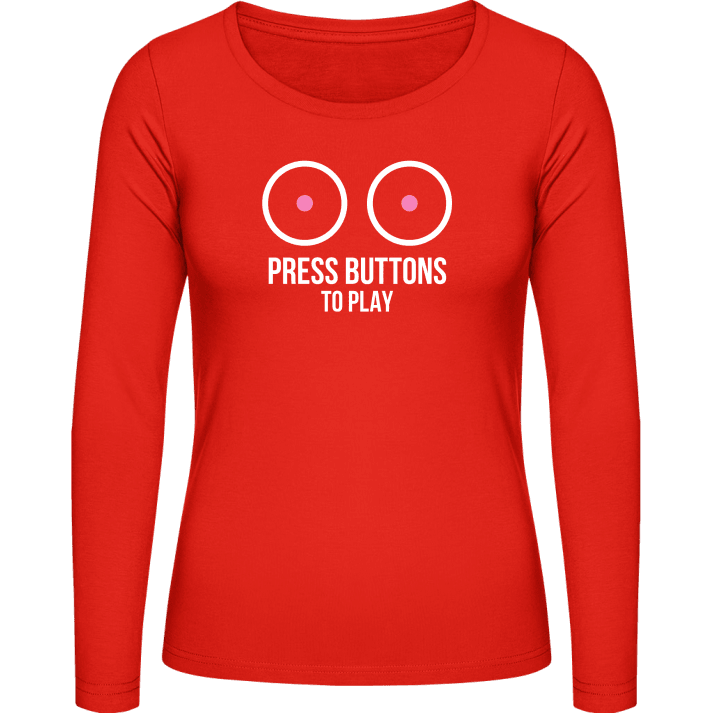 Press Buttons To Play Frauen Langarmshirt contain pic