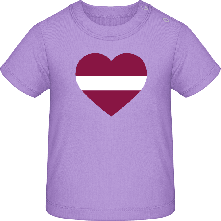 Latvia Heart Flag T-shirt för bebisar contain pic