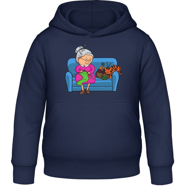 Grandma Knitting Comic Barn Hoodie 0 image
