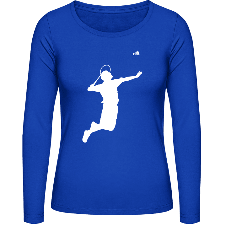 Badminton Player Langermet skjorte for kvinner contain pic