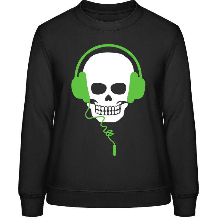 Music Lover Skull Headphones Sweatshirt för kvinnor contain pic